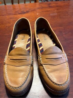 Sperry Cognac Leather Women's Penny Loafers